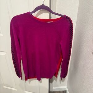 LK Bennett Magenta and Red Sweater
